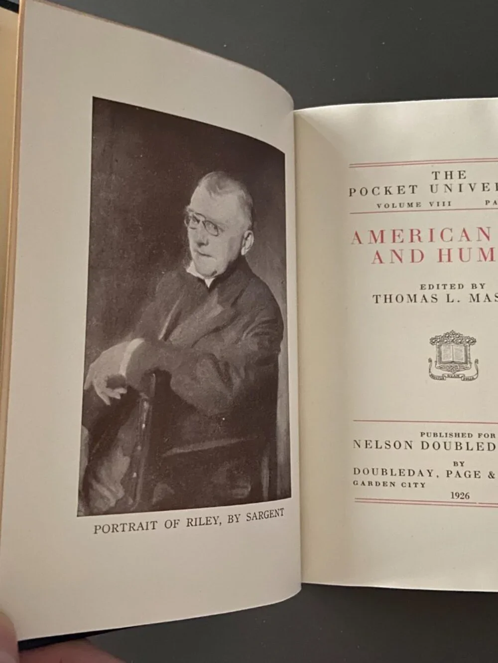 1926 American Wit Humor Anthology, Pocket University Book, Vintage Literature